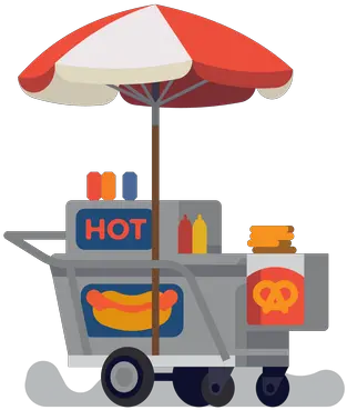 Best Premium Hot Dog Street Food Cart Illustration Download Happy Png Hot Icon Png
