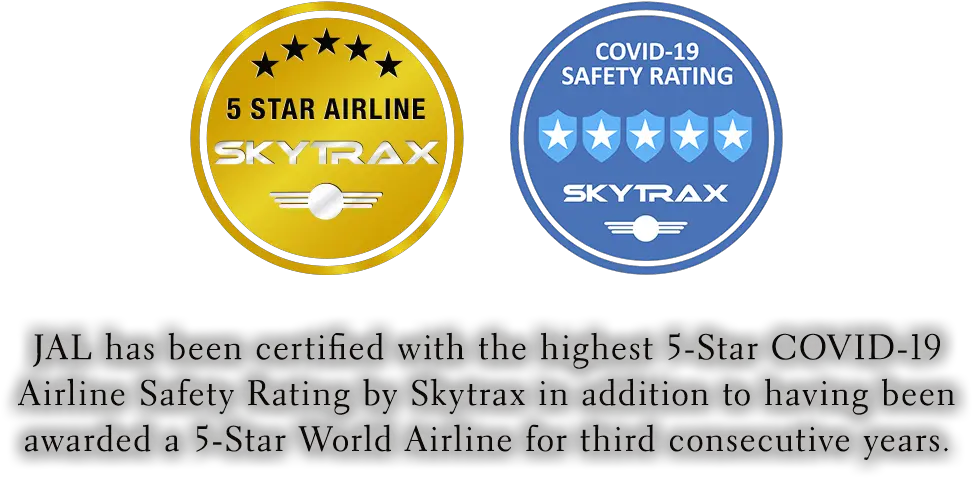 Jal Is Proud To Have Been Certified A World 5 Star Airline Language Png Five Star Rating Icon