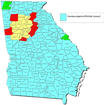 National Emission Standards For Hazardous Air Pollutants Counties In Georgia Don T Require Emissions Png Epa Icon
