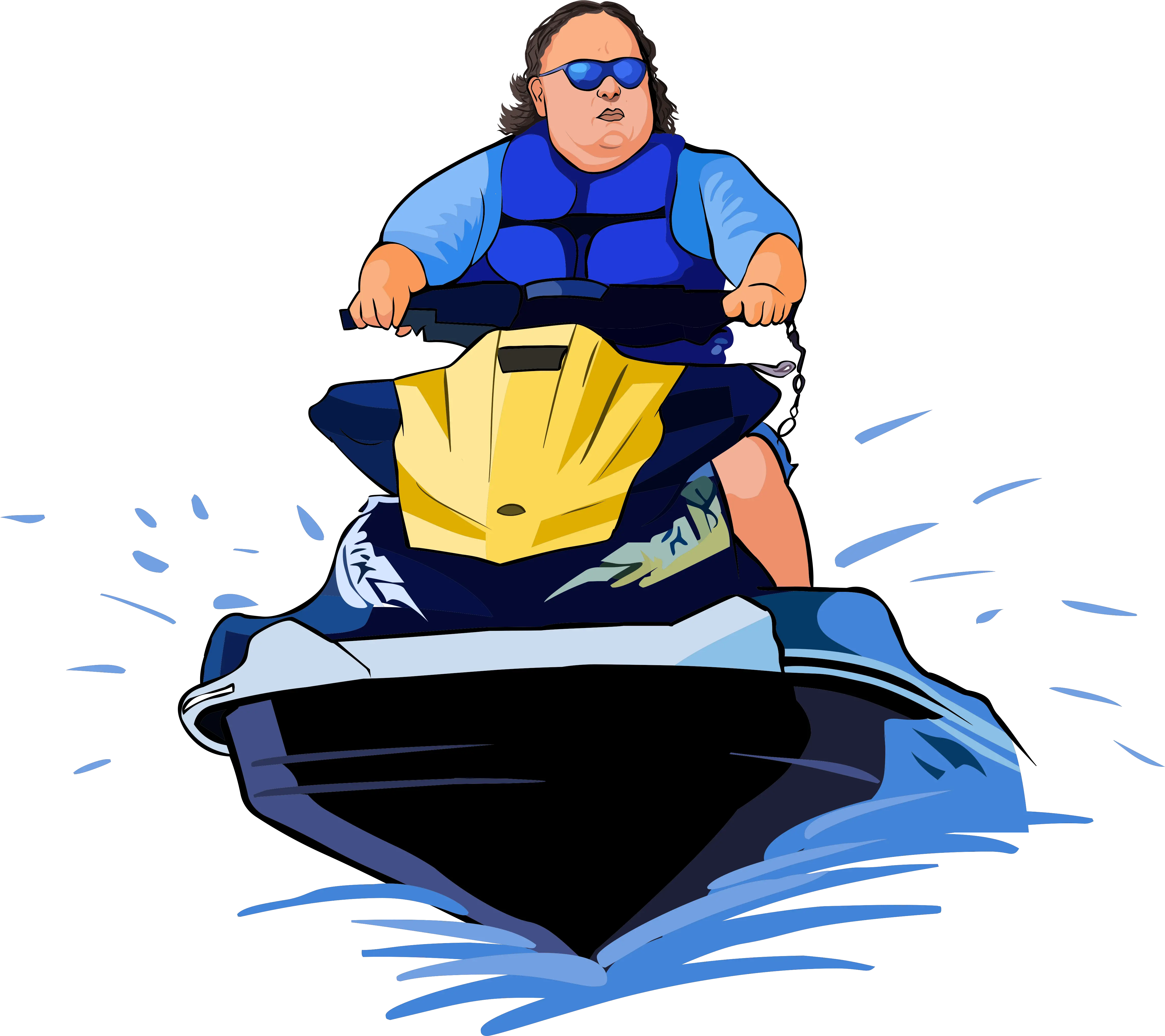 Tiger King Jet Ski Meme Clipart Full Size Clipart Jet Ski Cartoon Png Jet Ski Icon