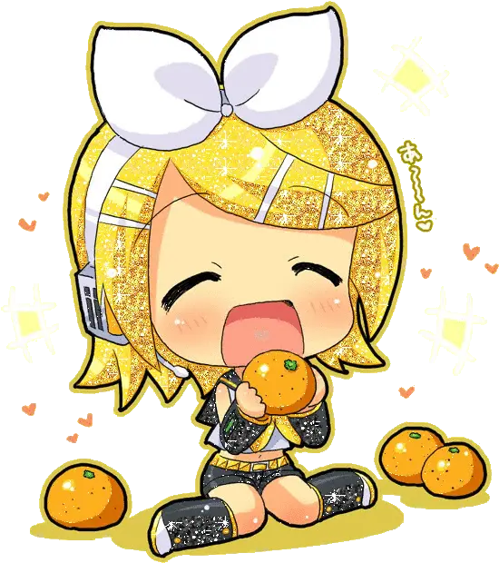 Pin Kagamine Rin Chibi Orange Png Rin Kagamine Icon