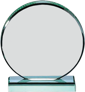 Circle Acrylic Glass Awards Recognition Circle Clipart Transparent Glass Award Png Plaque Png