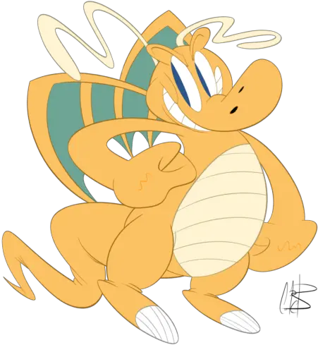 Pokemon Em Cartoon Dragonite Full Size Png Download Dratini Dragonite Png