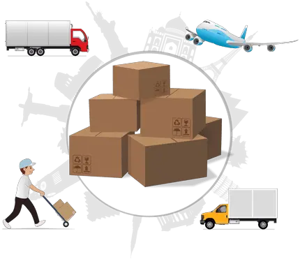 Global Shipping Cartoon Infographic Transparent Png U0026 Svg Delivery Man Svg Cartoon Bullet Png