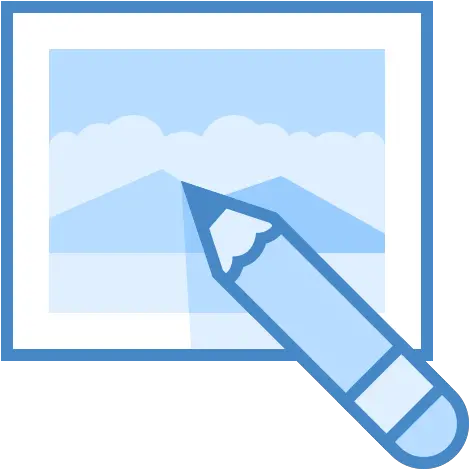 Edit Image Icon In Blue Ui Style Png Svg