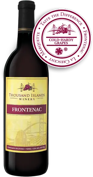 Frontenac U2013 Thousand Islands Winery Wine Png Wine Bottle Transparent Background