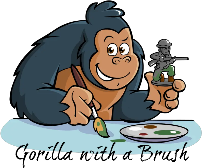 Gorilla With A Brush Png Transparent