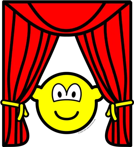 Theater Buddy Icon Stage Curtains Open Happy Png Curtain Icon
