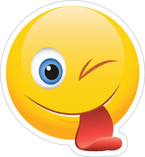 Cute Winking Tongue Out Emoji Sticker Smiley Png Tongue Out Emoji Png