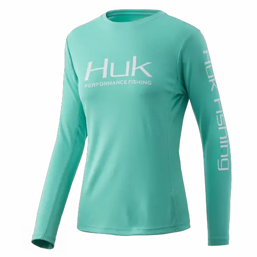 Huk Womens Icon X Long Sleeve Shirt U2013blue Radiance Long Sleeve Png Rash Icon