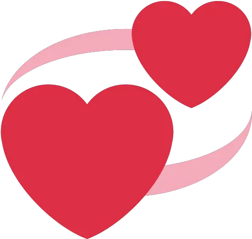 Revolving Hearts Emoji Mean Two Hearts Emoji Twitter Png Emoji Hearts Transparent