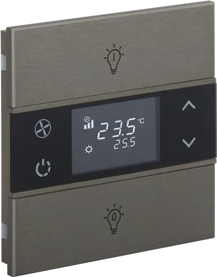 Knx Shopsrbija Rosa Metal Thermostat 1f Bronze Status Icon Gold Thermostat Png Status Icon