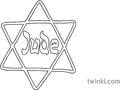 Jewish Yellow Star Of David Badge History Nazi Secondary Bw Rgb Sign Png Jewish Star Png