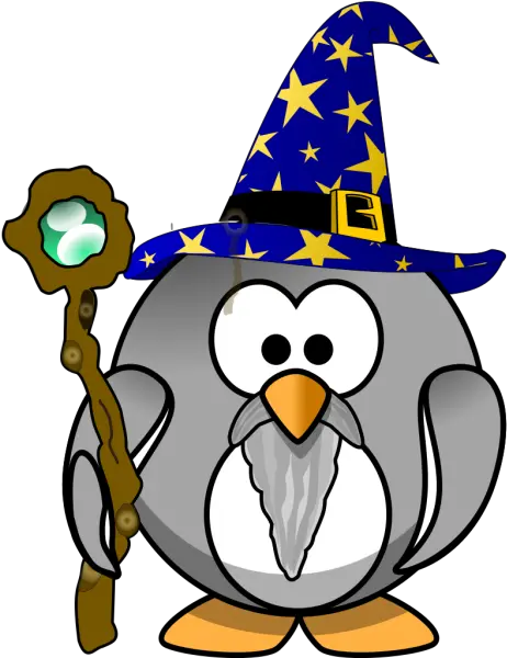 Magician Penguin Png Svg Clip Art For Web Download Clip Penguin Wizard Clipart Magician Icon
