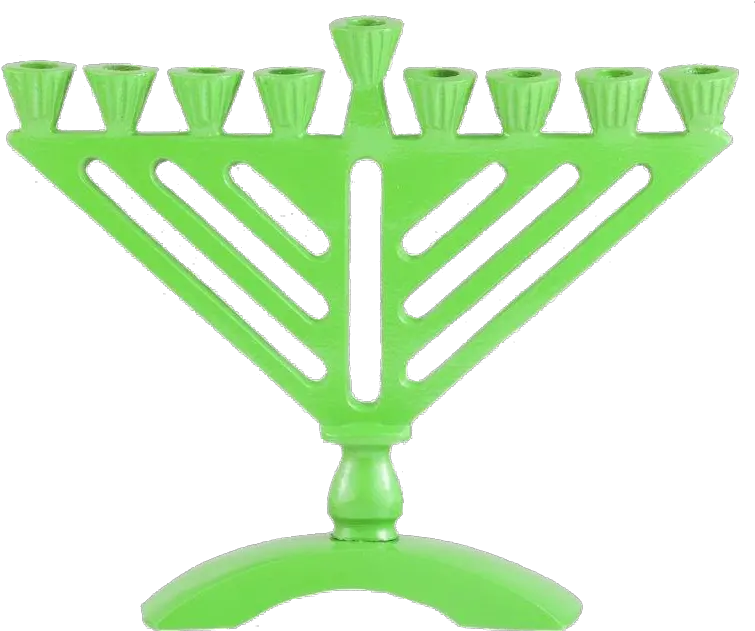 Mini Menorah Rambam Style Green Menorah Png Menorah Png