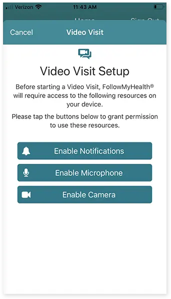 Followmyhealth Requesting A Video Visit U2013 Mobile App Vertical Png Mic And Refresh Icon Bottom Right