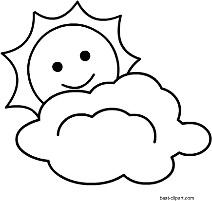 Free Png Cloud Clip Art Cartoon Smiling Sun Png