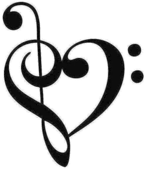 Download Free Png Music Notes File Dlpngcom Treble Clef Bass Clef Heart Musical Notes Png