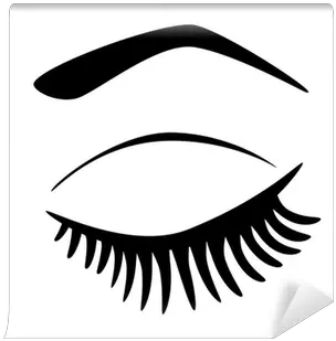 Eye Closed With Long Eyelashes Wall Mural U2022 Pixers We Live To Change Desenho De Olhos Fechados Png Eyelashes Png