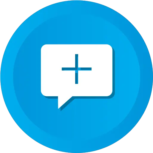 Add Bubble Cross Medical Chat Comment Speech Free Icon Education Logo Png Blue Comment Png