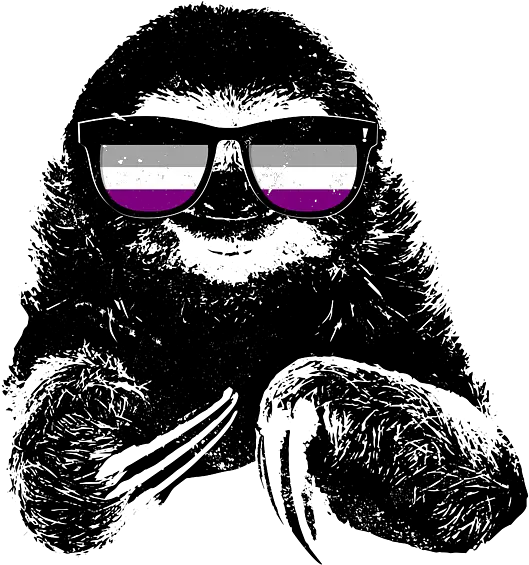 Pride Sloth Asexual Flag Sunglasses Fleece Blanket For Sale Sunglasses On Sloth Png Ace Flag Icon