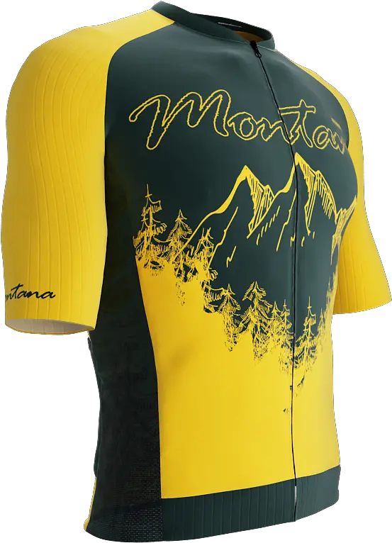 Scudopro Pro Elite Short Sleeve Cycling Jersey Montana Usa State Icon Landmark Symbol Identity Men And Women Short Sleeve Png State Of Montana Highway Icon