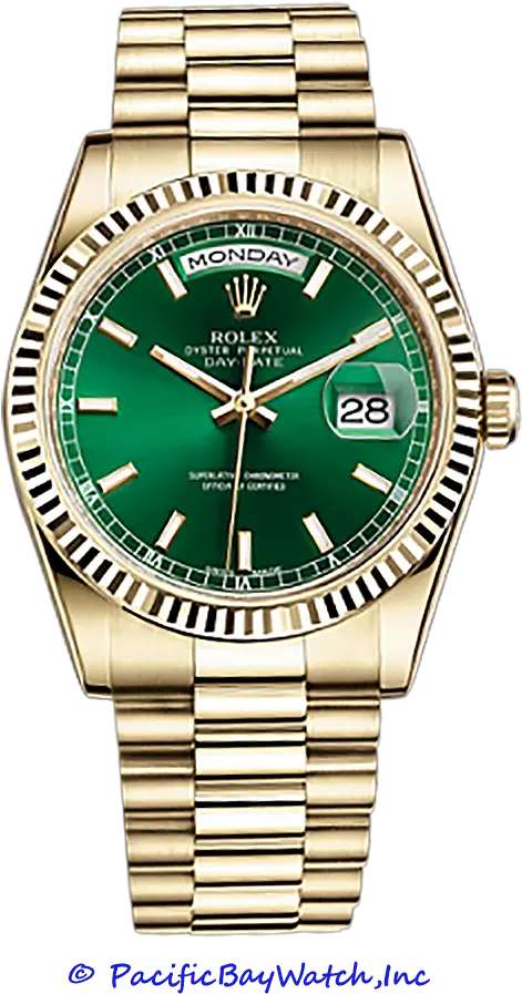 Download Special New Rolex Day Date Green Dial Full Size Rolex Day Date Gold Green Png Rolex Logo Png