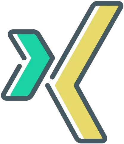 Xing Logo Icon Of Colored Outline Style Vertical Png Xing Icon Vector Download