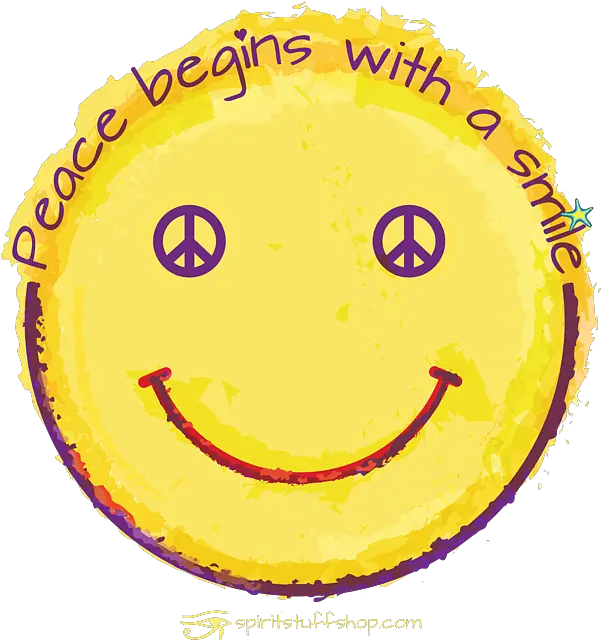 Peace Begins With A Smile Greeting Card For Sale By Joan Smith Wide Grin Png Pj 7 Icon