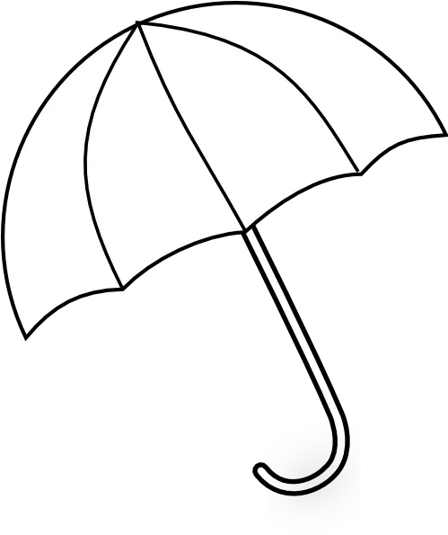 Umbrella Black And White Photos Of Outline Clip Art Umbrella White Outline Png Umbrella Clipart Png