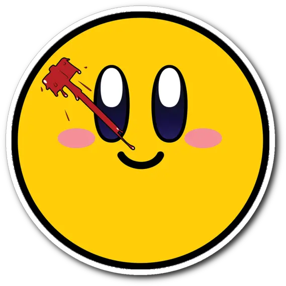 Smashmen Kirby Vinyl Sticker Happy Png Kirby Icon