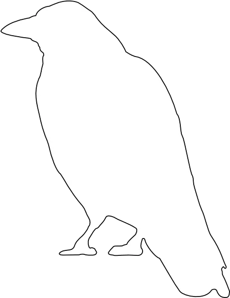 Download Small Raven Outline Full Size Png Image Pngkit White Raven Silhouette Transparent Raven Silhouette Png