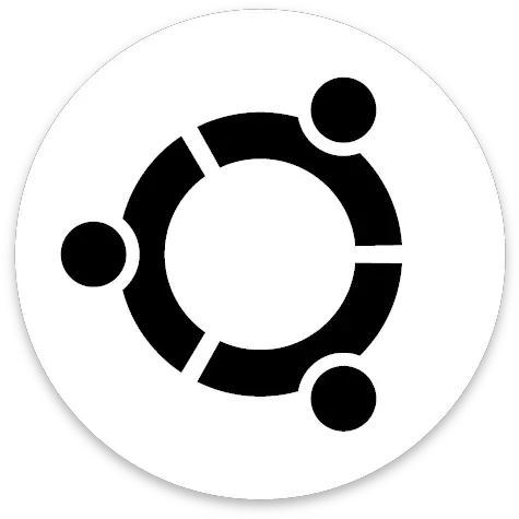 Ubuntu Circle White Black Sticker Ubuntu Logo Png Parental Advisory Sticker Png