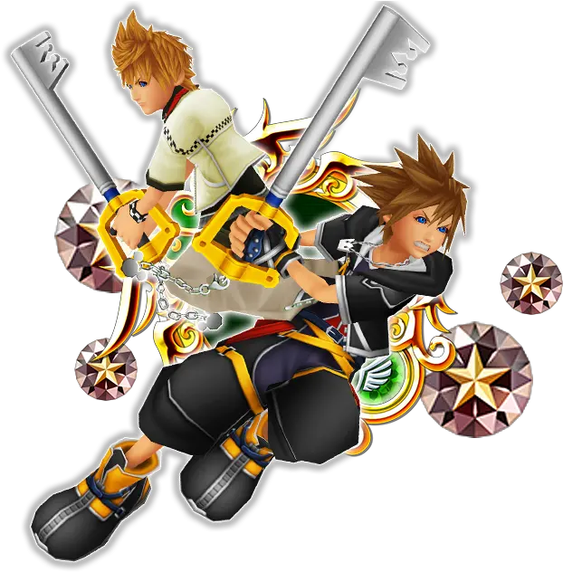 Kingdom Hearts Union Medals Clipart Kingdom Hearts Roxas And Sora Png Kingdom Hearts Png