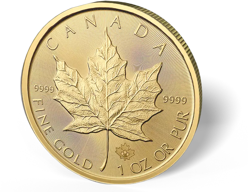 Download Picture Of 1 Oz Canadian Gold Maple Leaf Coins Canadian Gold Maple Leaf Png Canadian Leaf Png