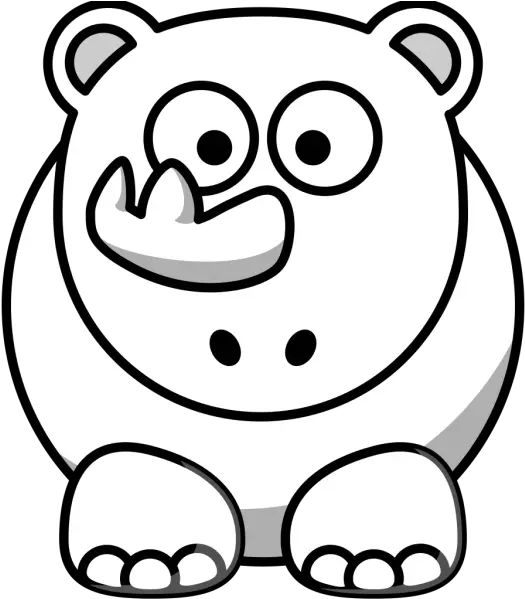 Rhino Outline Png Svg Clip Art For Web Download Clip Art Hippo Clipart Black And White Rhino Icon