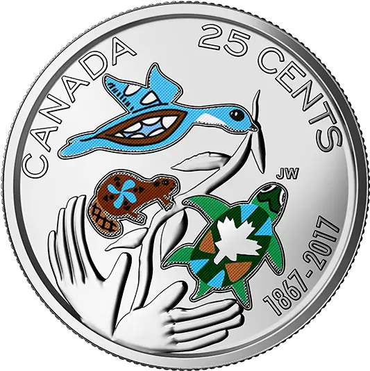 Coin Clipart 25 Cent Glow In The Dark Toonie Png Canada 150 Coin Set Cent Png