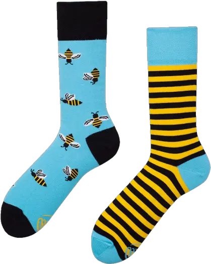 Colorful Socks Bee Bee Polishsockscom Many Mornings Bee Socks Png Socks Png