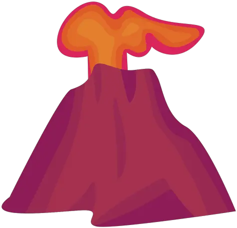 Volcano Mountain Flat Illustration Png Volcano Png