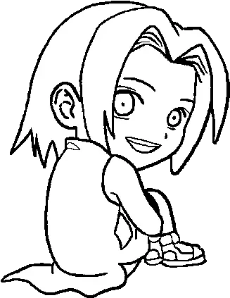 Sakura Haruno Coloring Page Coloringcrewcom Dibujos Para Pintar Sakura Naruto Png Sakura Haruno Transparent