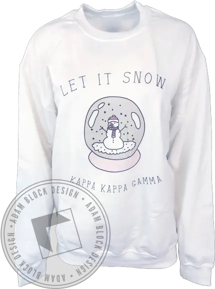 Kappa Gamma Let It Snow Sweatshirt Adam Block Design Fraternities And Sororities Png Kappa Png