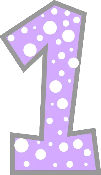 Polka Dot Number One Png Free Transparent Background Clipart Number 1 Polka Dots Png