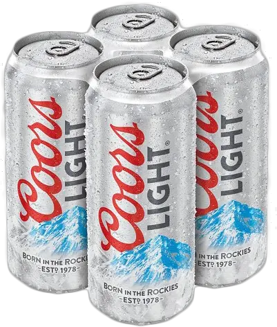 Coors Light 16oz 4pk Cn Coors Light 4 Pack Png Coors Light Png