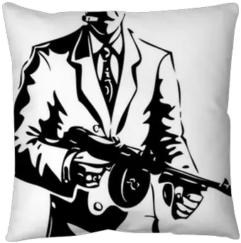 Throw Pillow Drawing The Gangster A Mafia Pixersus Gangster Drawing Png Mafia Icon