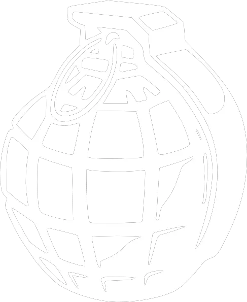 Download Hd Small Clip Art Frag Grenade Stencil Grenade White Png Grenade Transparent Background