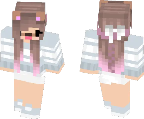 Cute Brown Haired Dog Filter Girl Minecraft Png Transparent Dog Filter