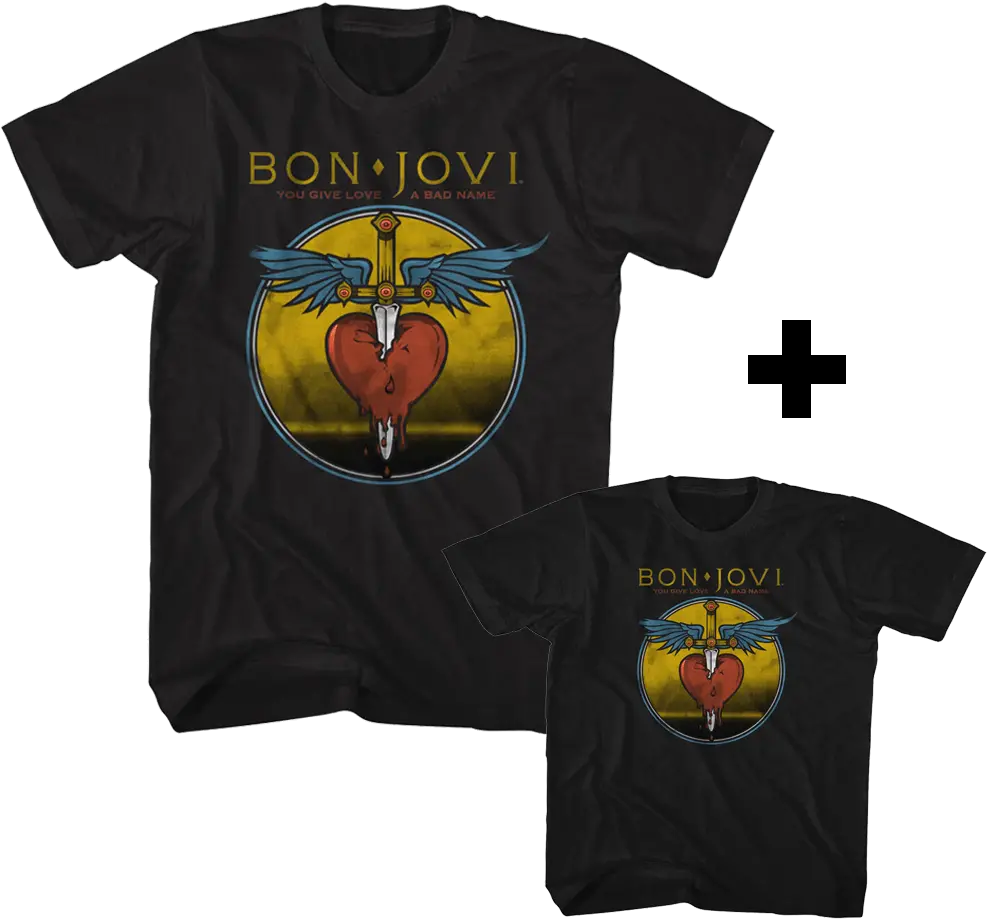 Duo Rockset Bon Jovi Kids Papa T Poison Tshirt Png Bon Jovi Logos