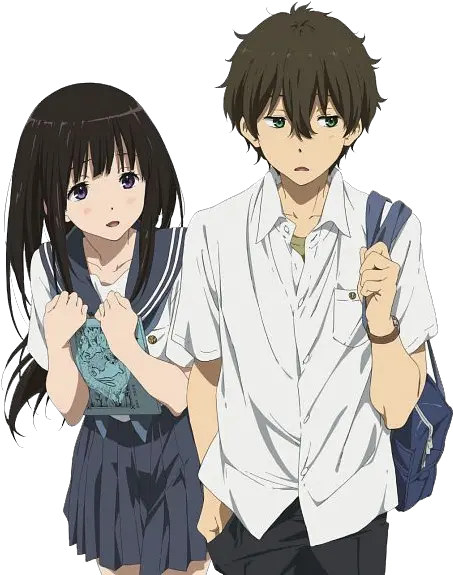 Cute Anime Couple Png Free Download All Hyouka Oreki Png Cute Anime Transparent