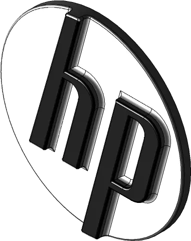 Hp Logo 3d Cad Model Library Grabcad Headphones Png Hp Logo Png