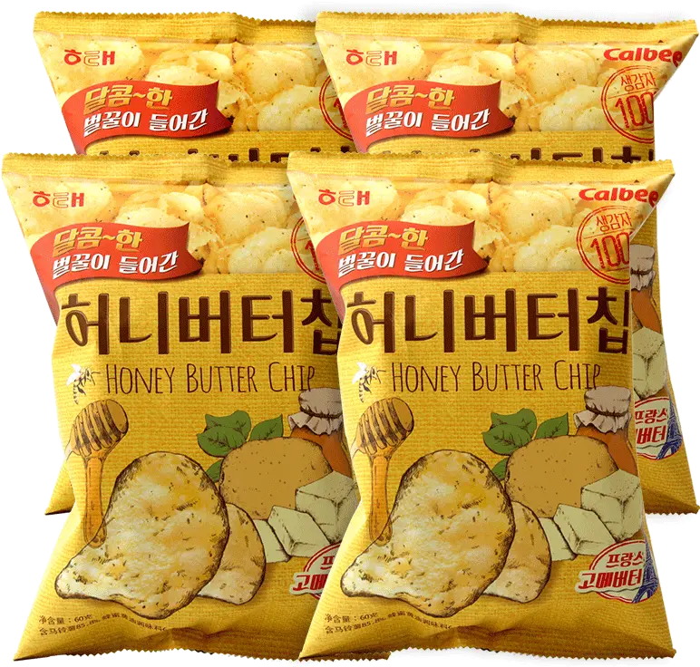 Haitai Calbee Honey Butter Chip 2 Lays Honey Butter Chips Png Butter Transparent Background